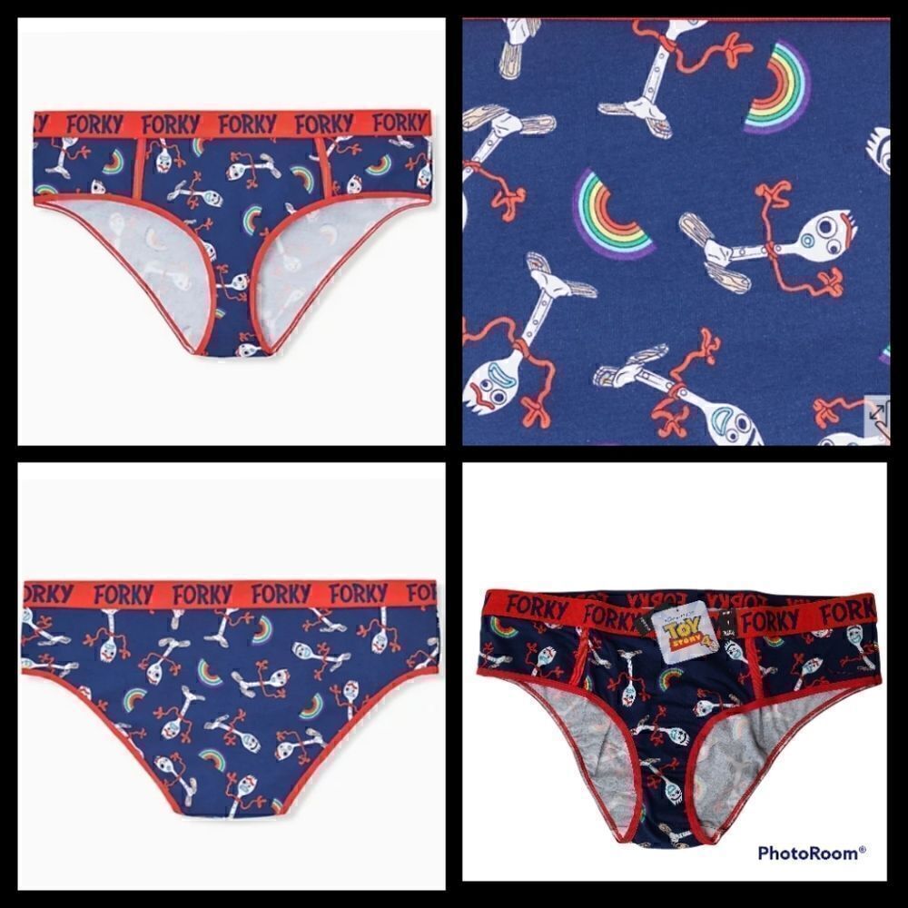 1X 14W 16W Disney Toy Story Forky Hipster Panty Rainbow Cotton Navy Torrid NWT